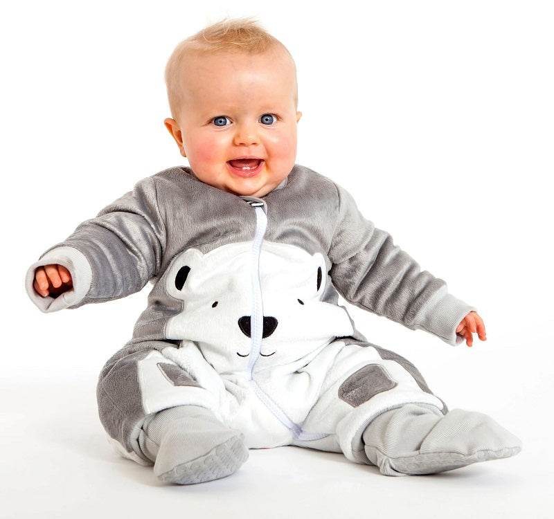 Baby Studio Fleece Warmies With Arms And Legs 3.0 TOG - Polar Bear - Outlet Shop For Kids