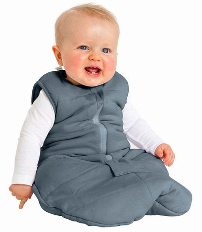 Baby Studio Sleeveless Cotton Sleeping Bag 2.5 TOG - Charcoal/Hugs Equals Love - Outlet Shop For Kids