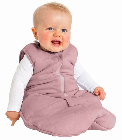 Baby Studio Sleeveless Cotton Sleeping Bag 2.5 TOG - Dusty Pink/Pink Stars - Outlet Shop For Kids