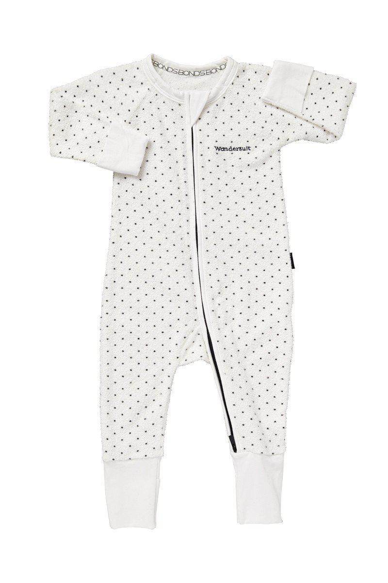 Bonds 2 Way Zip Poodlette Wondersuit - White & Admiral Jess Spot - Outlet Shop For Kids
