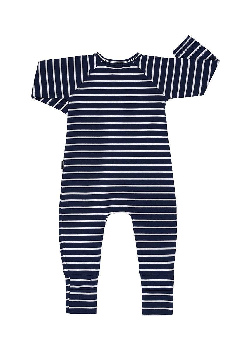 Bonds 2 Way Zip Wondersuit - Black Sea & White Stripe - Outlet Shop For Kids
