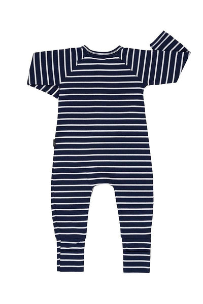 Bonds 2 Way Zip Wondersuit - Black Sea & White Stripe - Outlet Shop For Kids