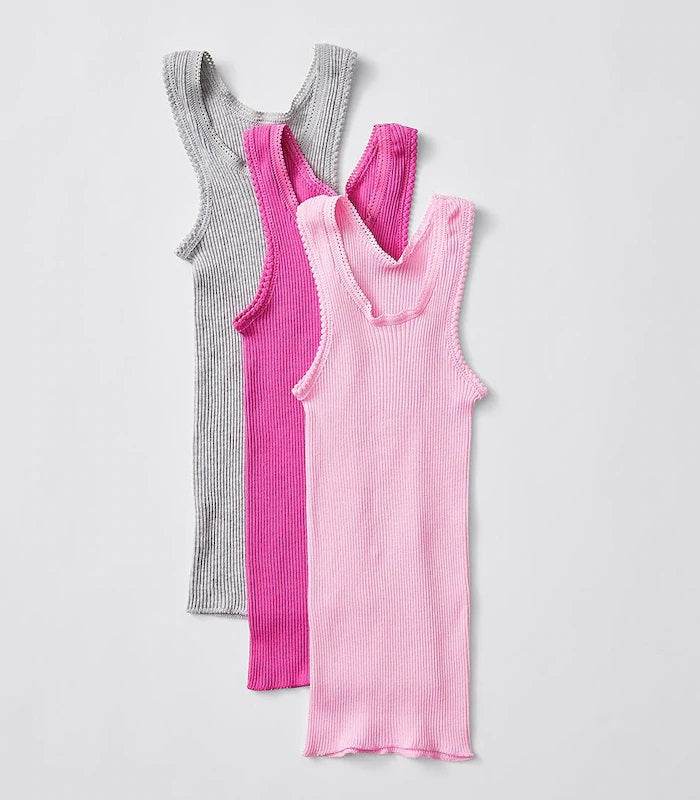 Bonds Baby Singlet Set 3 Pack - Pink/Sweet Pink/Grey - Outlet Shop For Kids