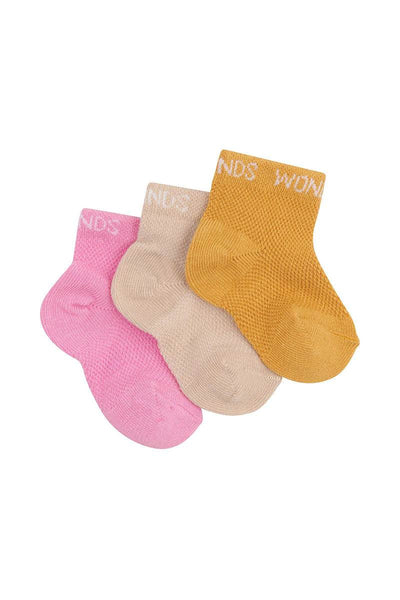 Bonds Baby Wondercool Low Cut Sock 3 Pack - Blind Blossom/Golden Glaze/Stepping Stone - Outlet Shop For Kids
