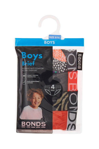 Bonds Boys 4 Pack Brief - Make Your Markleaf - Outlet Shop For Kids