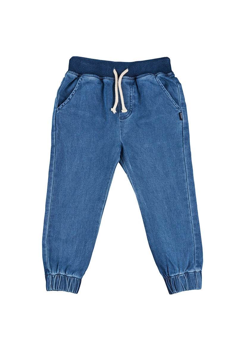 Bonds Kids Denim Terry Trackie - Mid Blue Chambray - Outlet Shop For Kids