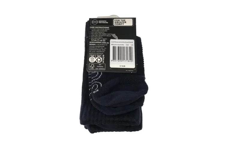 Bonds Kids Logo Light School Crew Socks 5 Pack - Navy - Outlet Shop For Kids