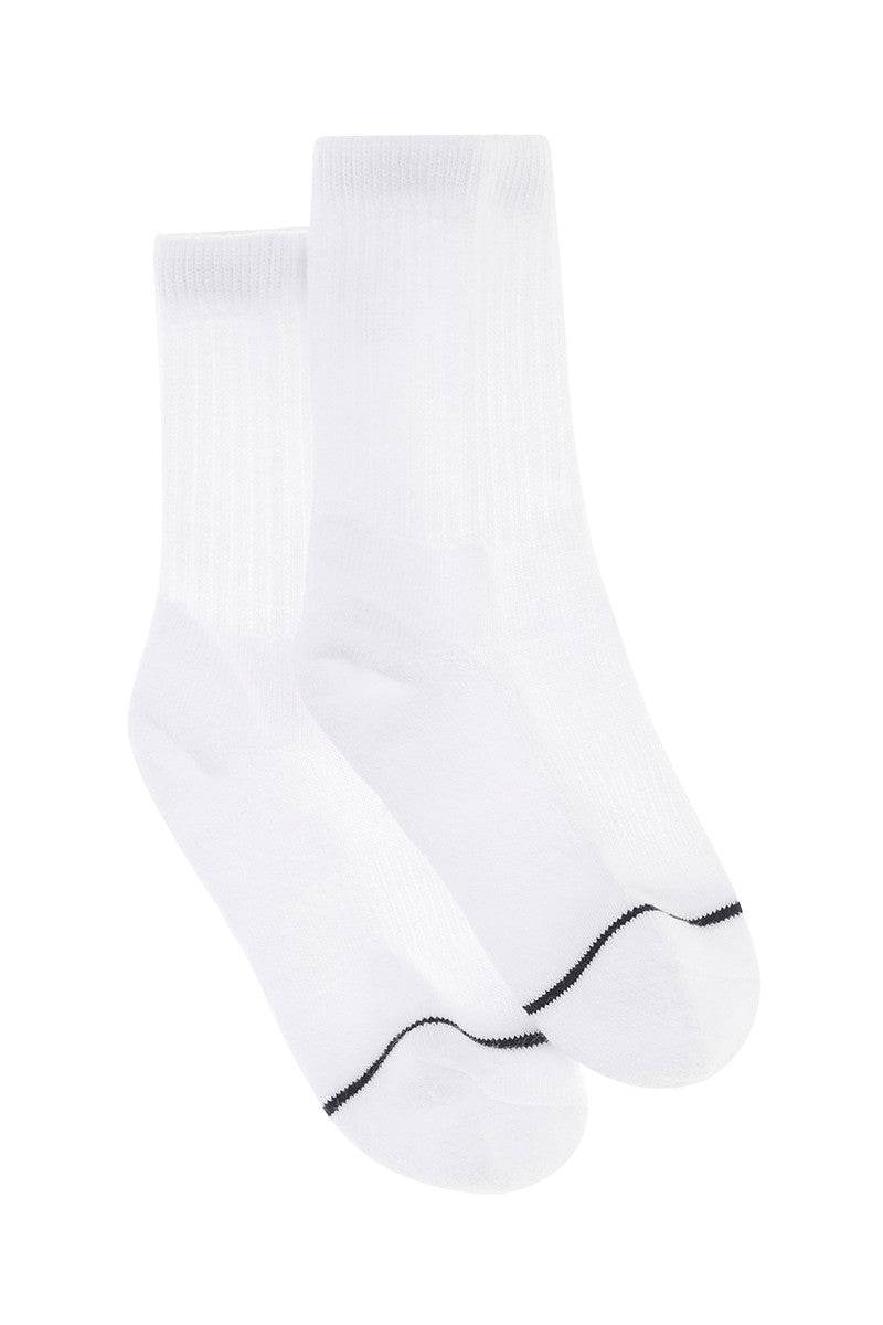 Bonds Kids Organic Crew Socks 2 Pack - White - Outlet Shop For Kids