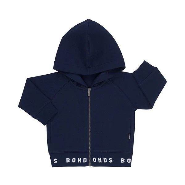 Bonds Logo Fleece Hoodie - Black Sea Navy - Outlet Shop For Kids
