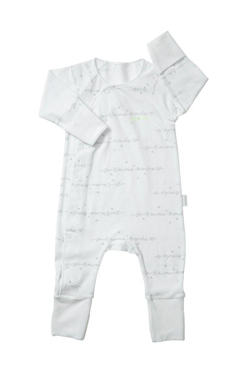 Bonds Newbies Cozysuit - Je T’aime Bonds White & Grey-Outlet Shop For Kids