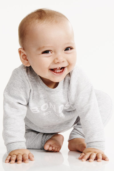 Bonds Tech Sweats Pullover - New Grey Marle - Outlet Shop For Kids