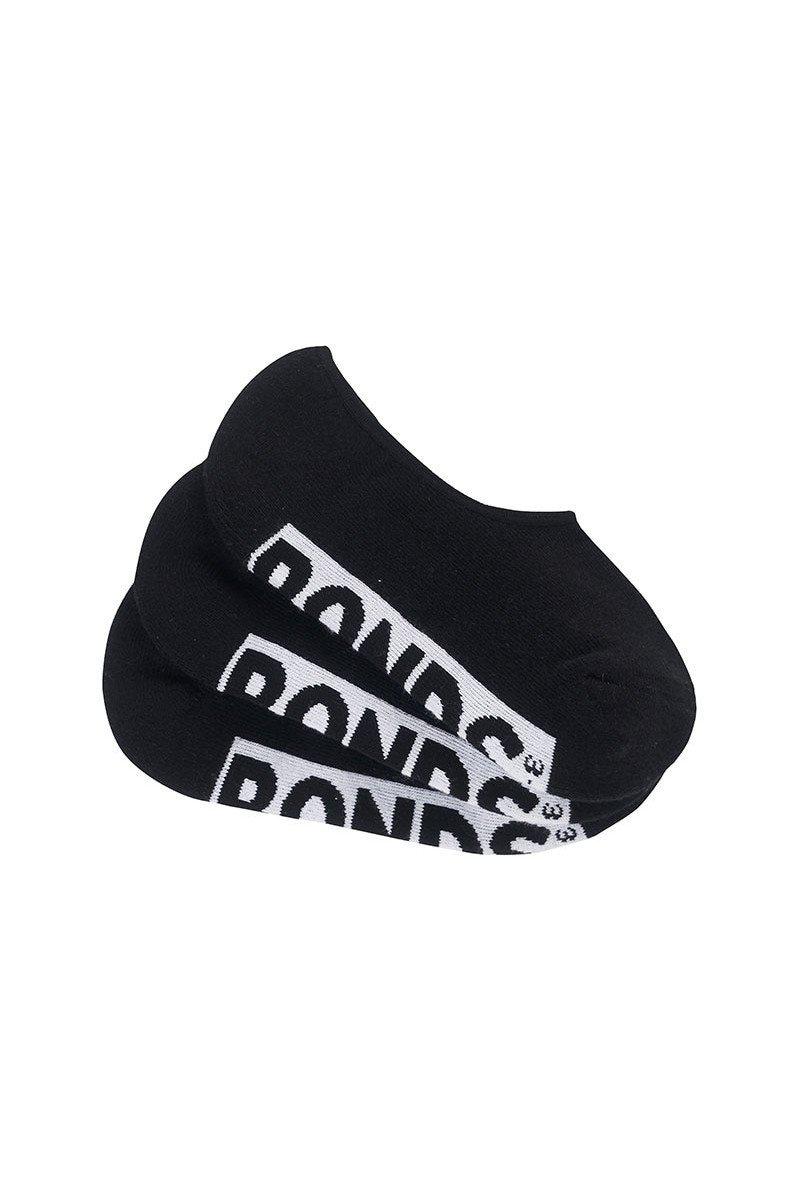 Bonds Womens Stamp Logo Sneaker Socks - Black-Outlet Shop For Kids