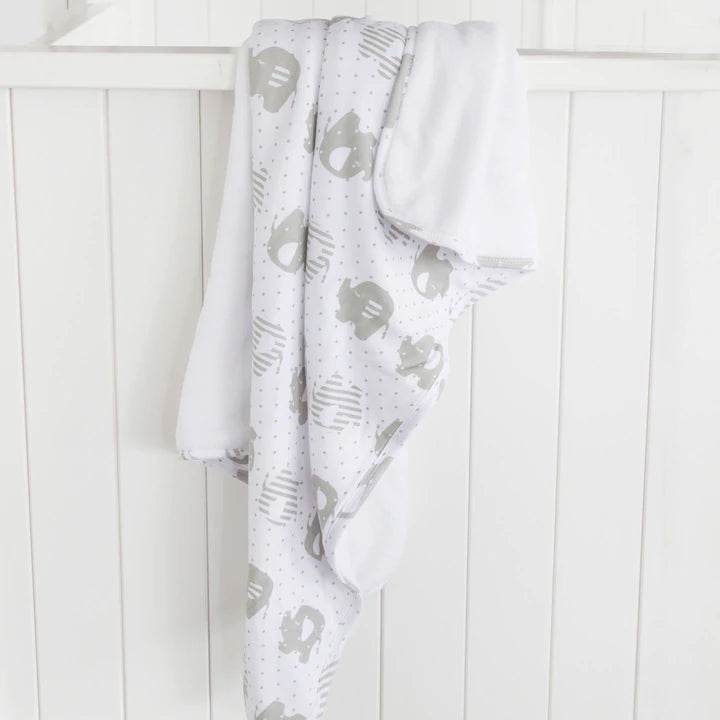 Bubba Blue Petit Elephant Reversible Cuddle Blanket - Outlet Shop For Kids