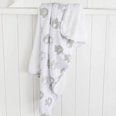 Bubba Blue Petit Elephant Reversible Cuddle Blanket - Outlet Shop For Kids