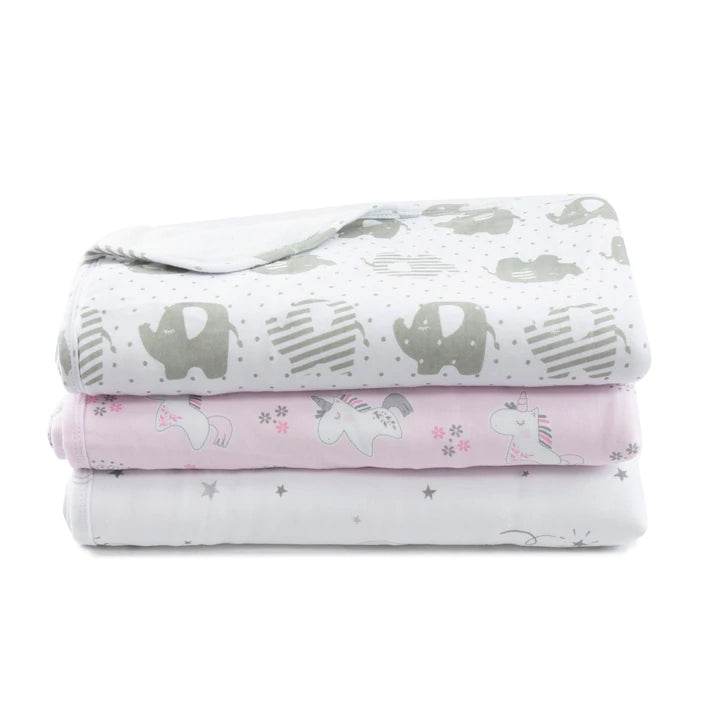 Bubba Blue Petit Elephant Reversible Cuddle Blanket - Outlet Shop For Kids