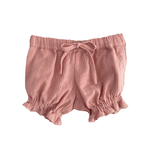 Duke & Duchesses Rosie Shirred Shorties - Dusty Pink - Outlet Shop For Kids