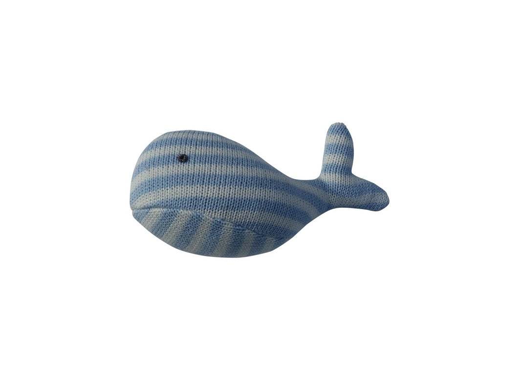 Emotion & Kids Crochet Whale Squeaker - Blue - Outlet Shop For Kids