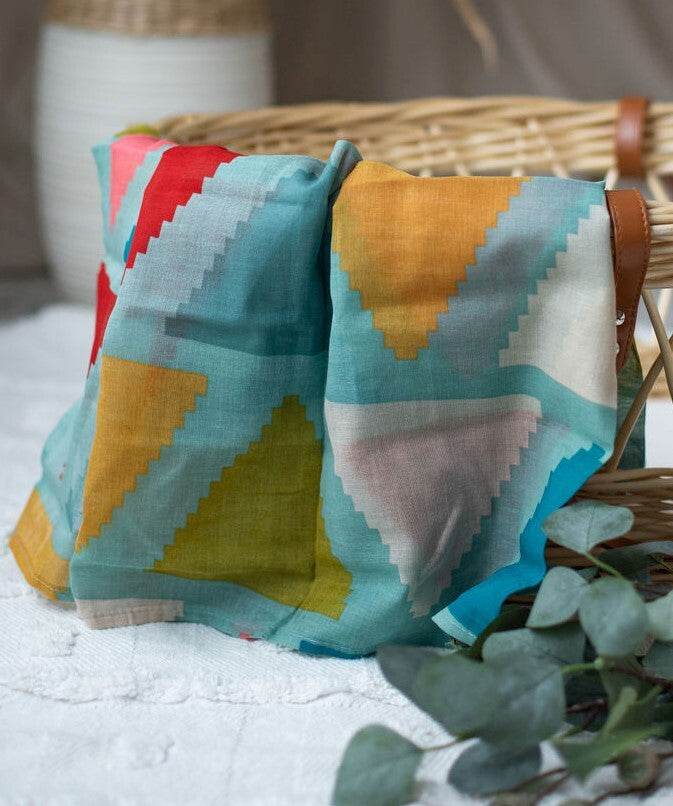 Emotion & Kids Green Aztec Muslin Wrap - Outlet Shop For Kids