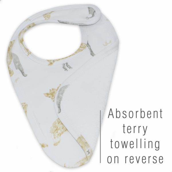 Living Textiles 2 Pack Baby Bibs - Savanna Babies - Outlet Shop For Kids