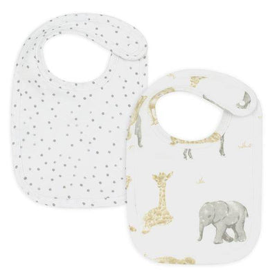 Living Textiles 2 Pack Baby Bibs - Savanna Babies - Outlet Shop For Kids