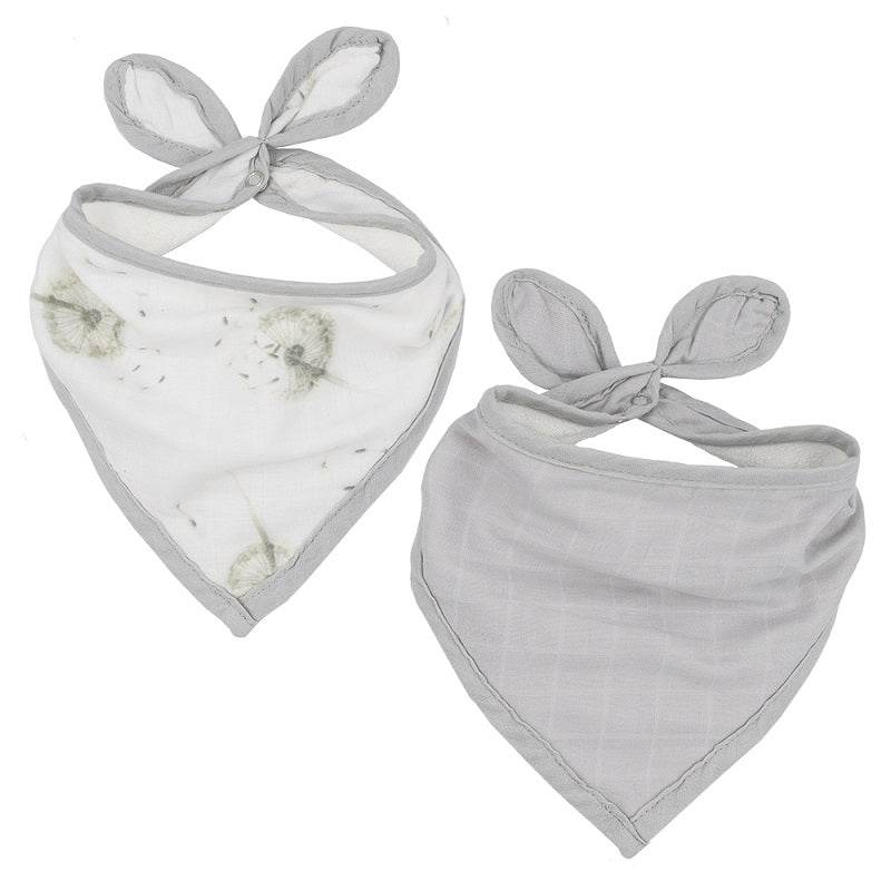 Living Textiles 2 Pack Organic Bandana Bib - Dandelion - Outlet Shop For Kids
