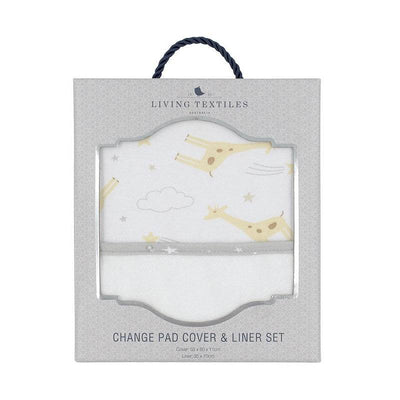 Living Textiles Change Pad Cover & Liner - Noah Giraffe