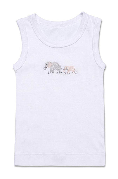 Marquise Baby Girls Elephant Singlet And Bloomer Set - White/Pink - Outlet Shop For Kids