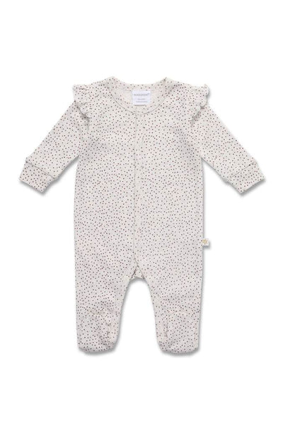 Marquise Girls Frilled Polka Dot Studsuit - Polka Dot Print - Outlet Shop For Kids