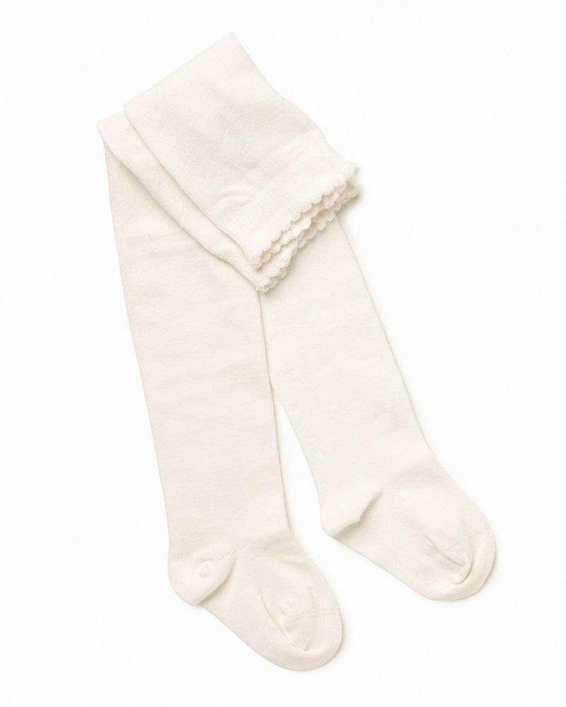 Marquise Girls Knitted Tights - Off White - Outlet Shop For Kids