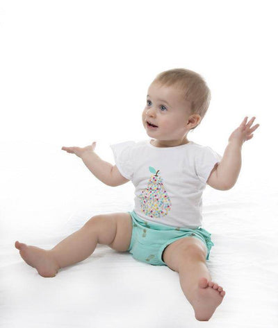 Minifin Pineapple Print Ruffle Bloomers - Teal - Outlet Shop For Kids