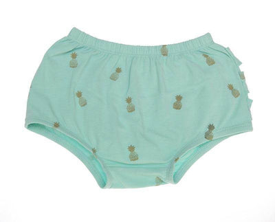 Minifin Pineapple Print Ruffle Bloomers - Teal - Outlet Shop For Kids