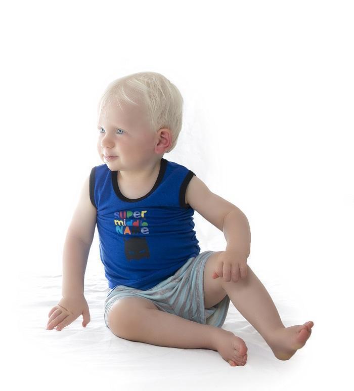 Minifin Stripe Short - Teal/Grey-Outlet Shop For Kids