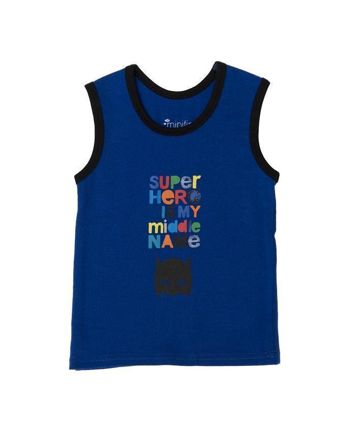 Minifin Super Hero Tank - Cobalt-Outlet Shop For Kids