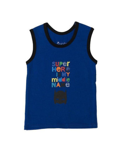 Minifin Super Hero Tank - Cobalt-Outlet Shop For Kids