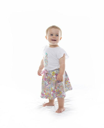 Minifin Swing Skirt - Summer Floral Print-Outlet Shop For Kids