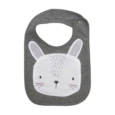Mister Fly Face Bib - Grey Bunny