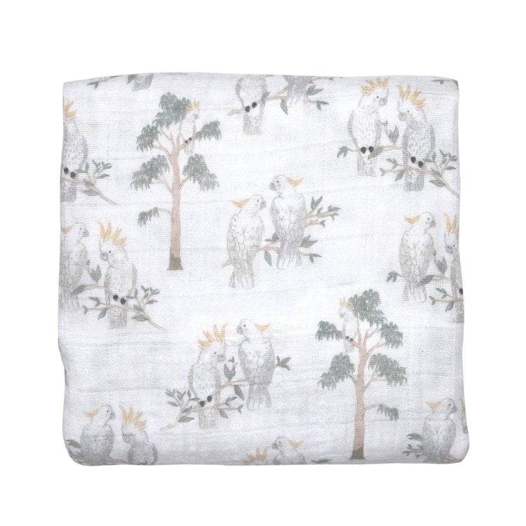 Mister Fly Muslin Wrap - Cockatoo