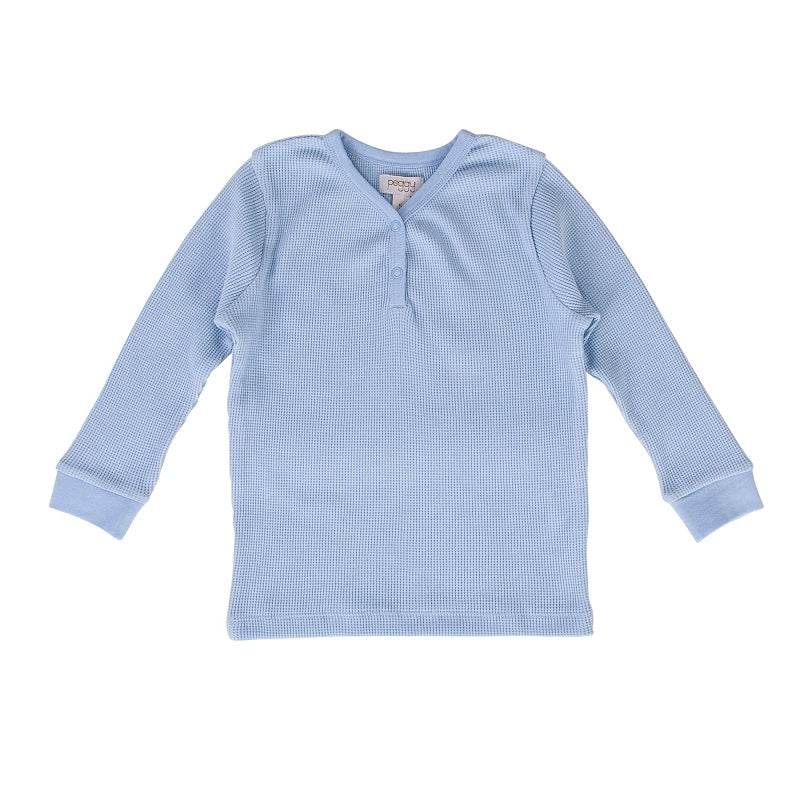 Peggy Halo Henley Tee - Winter Sky - Outlet Shop For Kids