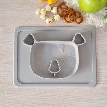Plum My Baby Silicone Suction Plate - Smoke Tiger - Outlet Shop For Kids