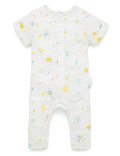 Purebaby Desert Friends Growsuit - Desert Friends Print - Outlet Shop For Kids