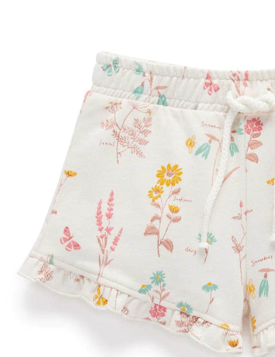 Purebaby Pull On Shorts - Herb Print - Outlet Shop For Kids