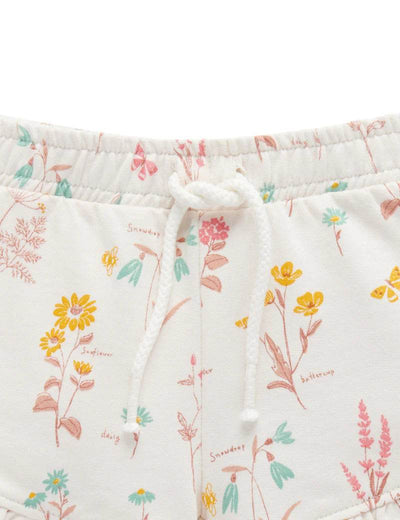 Purebaby Pull On Shorts - Herb Print - Outlet Shop For Kids