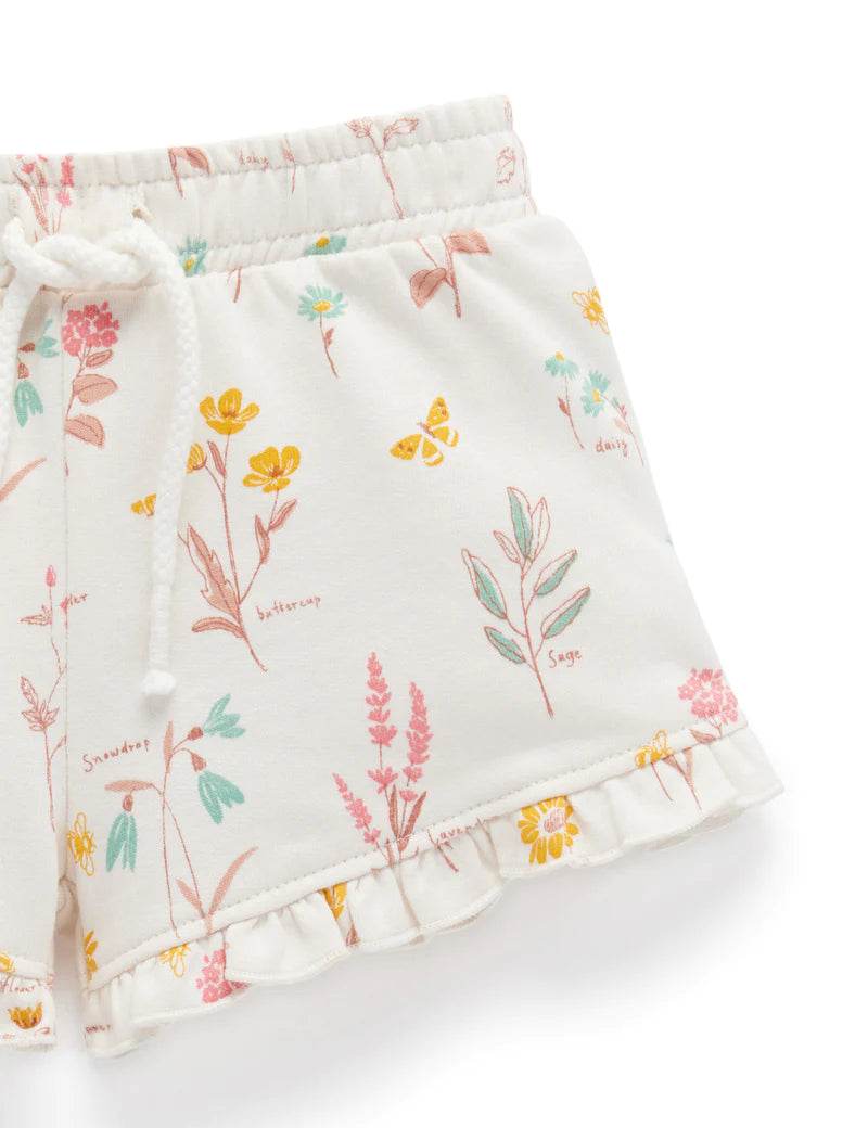 Purebaby Pull On Shorts - Herb Print - Outlet Shop For Kids
