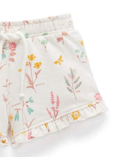 Purebaby Pull On Shorts - Herb Print - Outlet Shop For Kids