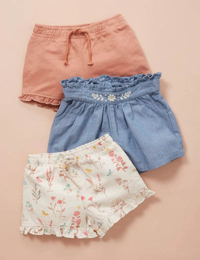 Purebaby Pull On Shorts - Herb Print - Outlet Shop For Kids
