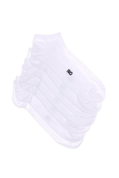 Rion Mens Trainer Liner Socks 7 Pack - White-Outlet Shop For Kids