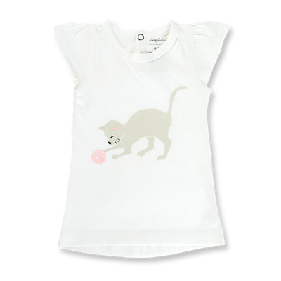 Sapling Child Organic Kitten Flutter Sleeve Tee-Outlet Shop For Kids