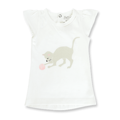 Sapling Child Organic Kitten Flutter Sleeve Tee - Outlet Shop For Kids