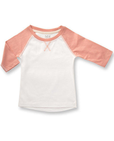 Sapling Child Organic Peach Blossom Raglan Tee - Outlet Shop For Kids