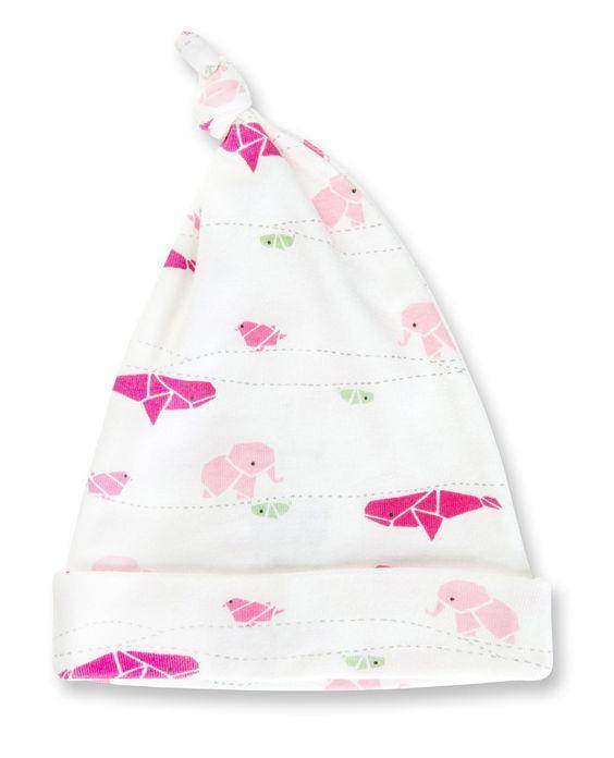 Sapling Child Organic Raspberry Fizz Knotted Hat - Outlet Shop For Kids